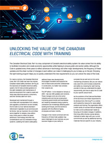 Title page preview of Unlocking the Value of the Canadian Electrical Code With Training