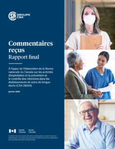 Page titre du rapport final des commentaires reçus – rapport final.