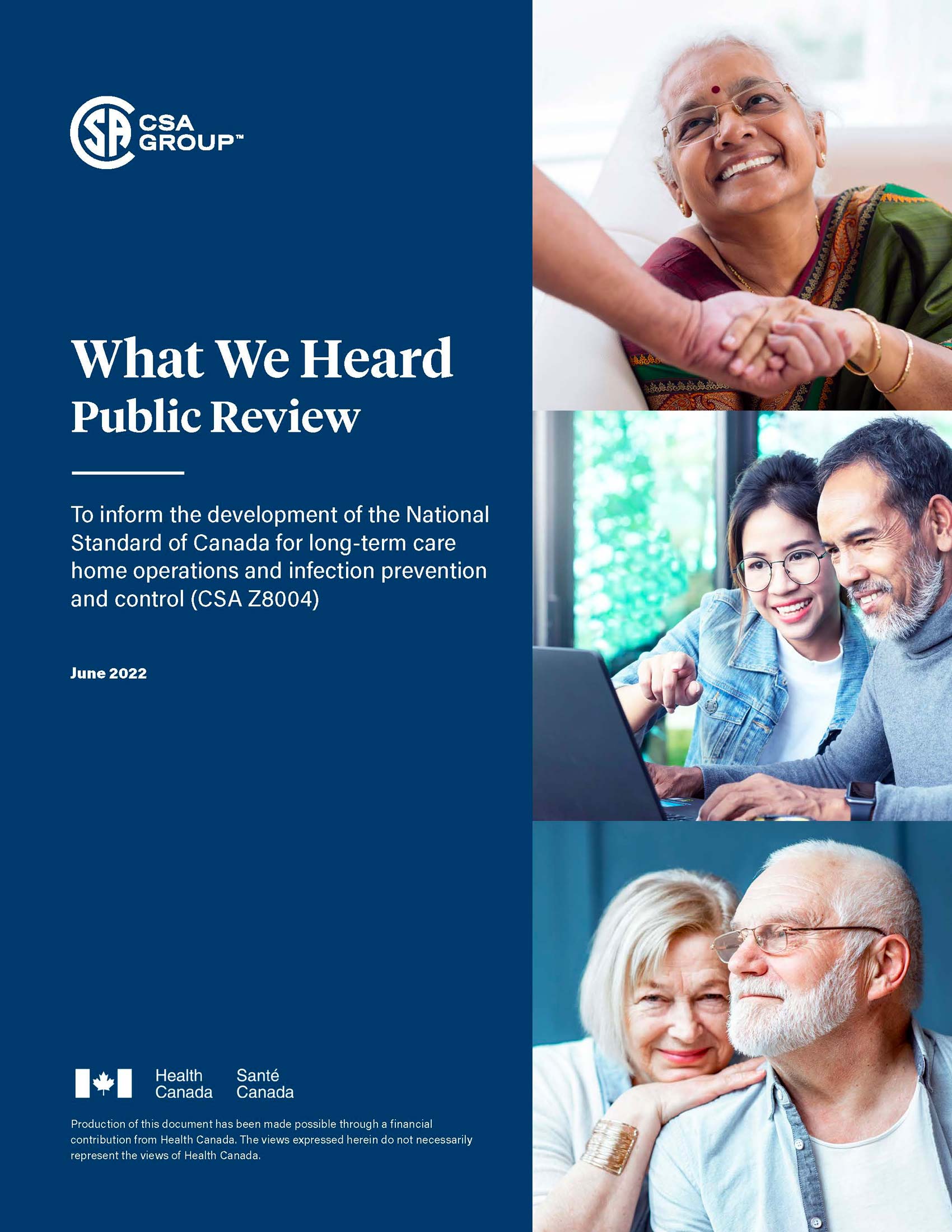 Featured Image. Title page of the report summarizing findings from What we have heard during the public review of the new standard for long-term care homes operations and infection prevention and control.