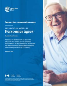 Page titre du rapport des commentaires reçus dans le cadre de la séance de consultation menée auprès de personnes âgées