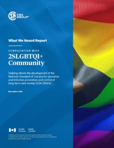 Title page of the What We Heard Report from the consultation session with 2SLGBTQI+ Community