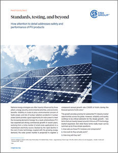 Title page preview of CSA Group Photovoltaic Standards Testing and beyond
