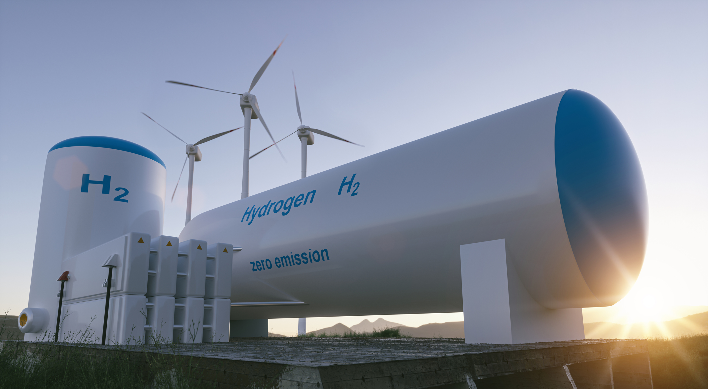 Featured Image. Hydrogen storage tanks