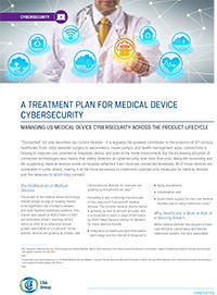 Title page preview of treatment plan for medical device cybersecurity