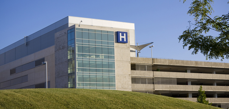 Featured Image. A modern hospital building
