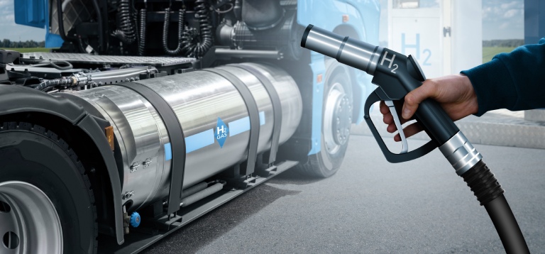 L'image sélectionnée. Hydrogen Blending With Transportation Fuel