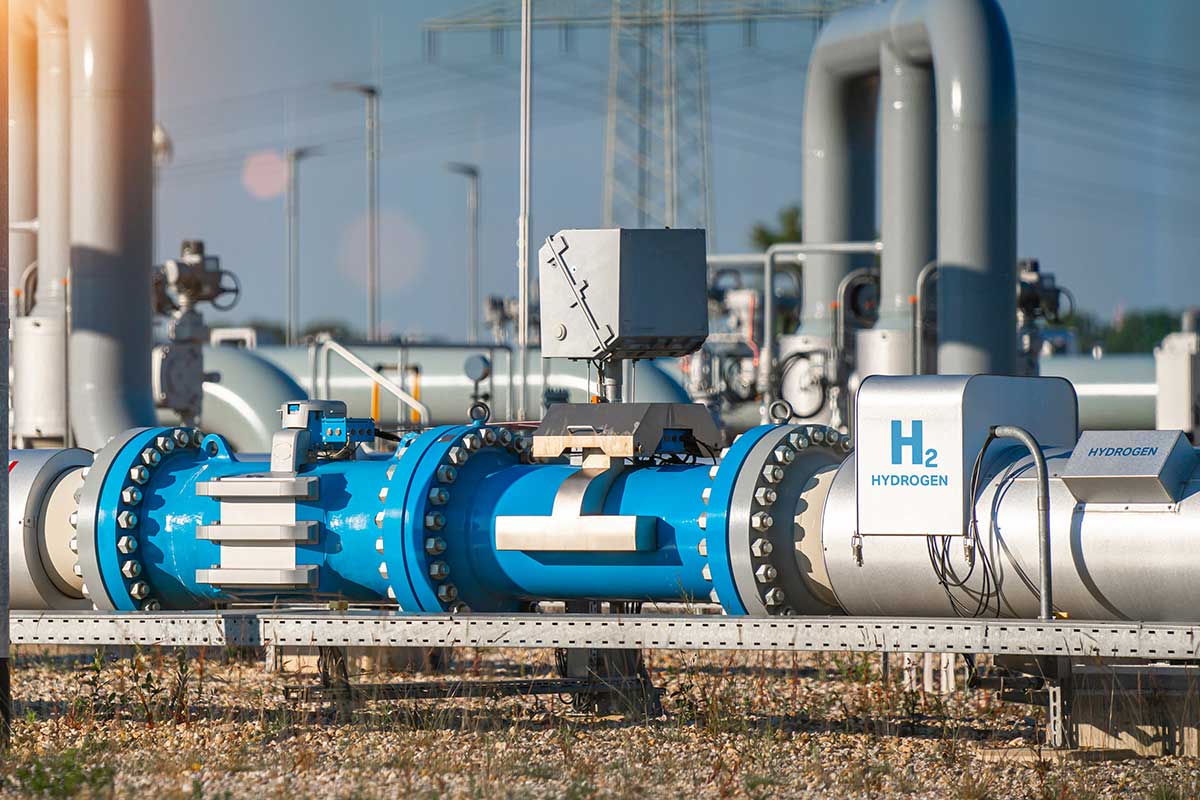 L'image sélectionnée. Pipeline for hydrogen transportation