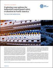 Title page preview of exploring your options for industrial control panel safety evaluation in North America